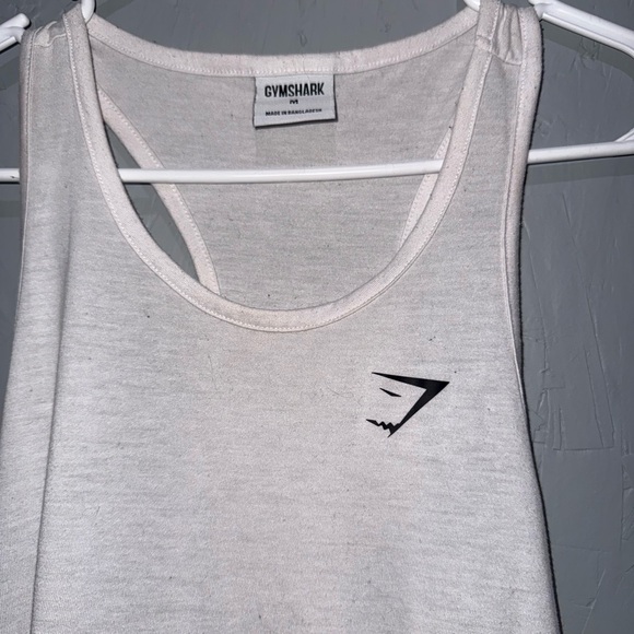 Gymshark Off-White Tank Top with Logo - Picture 2 of 3